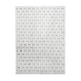 GizHome Giz Home Ahşap Bambu Kaydırmaz Lüx Banyo Paspası 60x100 Beyaz
