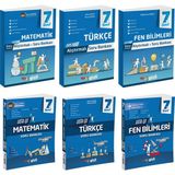 Gizli 2025 7. Sınıf Matematik + Türkçe + Fen Alıştırmalı + Usta İşi Soru Bankası Seti 6 Kitap Güncel Müfredat
