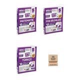 Gizli 5. Sınıf Matematik Fen Bilimleri ve Türkçe 12'li Deneme-MEB Gibi Sordu 3lü Set+Telefon Standı