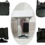 Gizli Ayarlı Masa Ayağı Profil Pabucu 30x30 Mm Siyah (4 Adet)