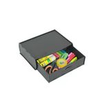 Gizli Çekmece Organizer Masa Altı Saklama Kabı Siyah Renk Model 2 8683400402609