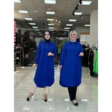 Gizli Dugmeli Tunik Indigo
