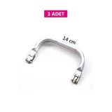 Gizli Metal Çanta Bursu - 3 Adet - 14 Cm - Metal Çanta Aparatı Çanta Aksesuarı