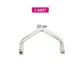 Gizli Metal Çanta Bursu - 3 Adet - 22 Cm - Metal Çanta Aparatı Çanta Aksesuarı