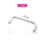 Gizli Metal Çanta Bursu - 3 Adet - 27 Cm - Metal Çanta Aparatı Çanta Aksesuarı