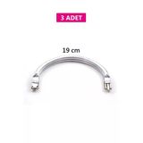 Gizli Metal Oval Çanta Bursu - 3 Adet - 19 Cm - Metal Çanta Aparatı Çanta Aksesuarı