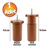 Gizli Mobilya Kanepe Sehpa Koltuk Orta Destek Ayağı Ayarlanabilir 9.5 Cm Kahverengi Baza Ayak