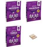 Gizli Yayınları 5. Sınıf Gizli Kuşak Matematik Fen Bilimleri ve Türkçe Değerlendirme Föyleri (Deneme) 3lü Set + Telefon Tutucu
