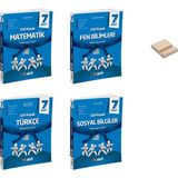 Gizli Yayınları 7. Sınıf Gizli Kuşak Matematik Fen Türkçe ve Sosyal Değerlendirme Föyleri (Deneme) 4lü Set + Telefon Tutucu