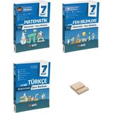 Gizli Yayınları 7. Sınıf Konu Anlatımlı Alıştırmalı Matematik Fen Bilimleri ve Türkçe Soru Bankası 3lü Set + Telefon Tutucu