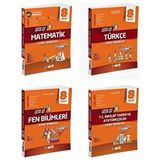 Gizli Yayınları 8. Sınıf LGS Matematik + Türkçe + Fen Usta Işi Soru Bankası Seti 4 Kitap