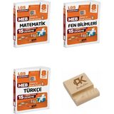 Gizli Yayınları Gizli Lgs 8. Sınıf Koordinat Matematik Fen ve Türkçe Çıkmış ve Örnek Sorular 15LI Deneme 3lü Set
