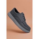 gizlitopuk Boy Uzatan 6 cm Gizli Topuklu Füme Titan Erkek Sneaker GTultra3000