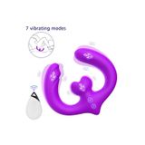 gizliyanım AMANDA-B/7 Farklı Klitoris Uyarıcı Mod /3 Motorlu/USB Şarj/Uzaktan Kumanda Lezbiyen Vibratör