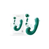 gizliyanım ELLA Yeşil Anal ve Vajinal Vibratör- 20 Mod - Emme Fonksiyonu - FDA Onaylı Silikon - Şarj Edilebilir