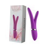 gizliyanım Mor Çift Başlıklı USB Şarjlı Titreşimli Vibratör -Klitoris Ve Vajina Uyarıcılı*22 cm*12 Fonksiyon