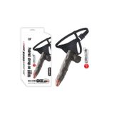 gizliyanım Patriot Strap-On 19cm, 3,5 Çap Titreşimli, TPE,Siyah Rengi, Giyilebilir Belden Bağlama-