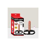 Gizliyanım Potent Belden Bağlama Kemerl İçi Boş Vibratör Dildo 10 Farklı Titreşim Moduu 18 Cm Uzunluğu