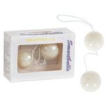 Gizliyanım/ Smart Balls * Silikon 2'li Top Özel Tasarım Anal ve Vajinal Zevk Boncukları - Beyaz Renkli, Suya Dayanıklı