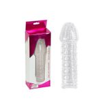 gizliyanım Tırtıklı Uyarıcı Yapıda Silikon Prezervatif Penis Kılıfı