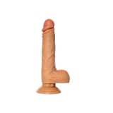 gizliyanım Yukarı Aşağı Rotasyonlu-Realistik Vibratör - Klitoris ve Anal Uyarıcı - 10 Mod - Uzunluk 20,3 cm