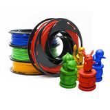Gizmo Dorks 3D Yazıcılar için PLA Filament 1,75 mm 200 g, 4 Renkli Paket - Mavi, Yeşil, Turuncu, Kırmızı
