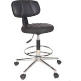 Gizmo Ofis Büro Tekerlekli Çalışma Tabure Sandalyesi B1000 Siyah Ergonomik Tasarım ile Konforlu Kullanım