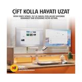 Gizmur Store Ergoflex Nb H180 Ergonomic Profosyonel 17-35 Inch Monitör Standı 2026 Versiyon (Beyaz) - 1BW-Beyaz
