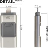 Gizmur Store Flash Bellek, 128GB USB Hafıza Sürücüsü, Harici Genişletilebilir USB Bellek Çubuğu, Cep Telefonu ve Bilgisayarlar ile Uyumlu 3'ü 1 Arada Hafıza Depolama Sürücüsü (Gümüş) - 1 GB - Adaçayı Yeşili