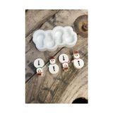 Gizmur Store Kardan Adam Mini Dörtlü Mum Kalıbı (Silikon) - 001-Renkli - Option-1