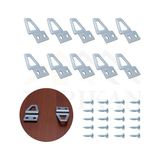 Gizmur Store Mr.bracket 10 Ad. Tablo Kancası Kıvrık Model - Metal Çerçeve Askısı Aparatı - Vidalı Fotoğraf Resim Asma Kancası - 00 Beyaz - Option-1