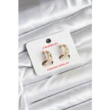 Gizmurstore 14K Gold Renk Kaplama Lazer Halka CM Kadın Küpe 5886 - MZUIRG9905-1814
