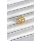 Gizmurstore 316L Çelik Gold Renk Başak Model Kadın Yüzük 5886 - MZUIRG9743-4304