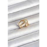 Gizmurstore 316L Çelik Gold Renk Düğüm Model Kadın Yüzük 5886 - MZUIRG7918-1339