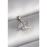 Gizmurstore 316L Çelik Gümüş Renk Zirkon Taş Detay Kurdele Model Tragus Piercing 5886 - MZUIRG2602-2096