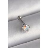 Gizmurstore 316L Çelik Gümüş Renk Zirkon Taşlı Kalp Tragus Piercing 5886 - MZUIRG2905-7744