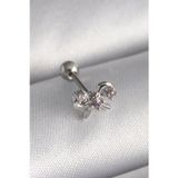Gizmurstore 316L Çelik Gümüş Renk Zirkon Taşlı Kurdele Tragus Piercing 5886 - MZUIRG7124-8935