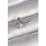 Gizmurstore 316L Çelik Gümüş Renk Zirkon Taşlı Tragus Piercing 5886 - MZUIRG7995-2700