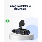 Gizmurstore 4 Kameralı Araç İçi Kamera 1080P GPS Takip WiFi Gece Görüşlü - MZUIRG1617-1636