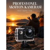 Gizmurstore 4K WiFi Aksiyon Kamerası Ultra HD Su Geçirmez Spor Kamerası - MZUIRG4522-3642