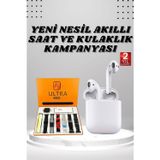 Gizmurstore 7 Kordonlu Akıllı Saat Ve 2.Nesil Kulaklık Yüksek Ses Kaliteli Uzun Pil Ömrü - MZUIRG8866-562