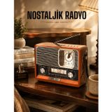 Gizmurstore Ahşap Görünümlü Retro Bluetooth Radyo USBAUX Ve SD Kart Girişli - MZUIRG7436-3336