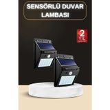 Gizmurstore Bahçe Aydınlatma Sensörlü Güneş Enerjili Duvar Lambası 40 Led Işık - MZUIRG4192-3071