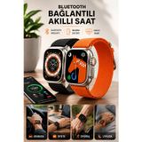 Gizmurstore Bluetooth Bağlantılı 49MM Dokunmatik Akıllı Saat Sağlık ve Spor Takip Özelli - MZUIRG7381-9