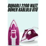 Gizmurstore Buharlı Ütü 2200 Watt Seramik Tabanlı Taşınabilir Kablolu Ütü - MZUIRG2182-3618
