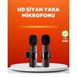 Gizmurstore Çift Mikrofonlu Kablosuz Kayıt Seti iPhone Uyumlu Mini Mikrofon - MZUIRG7957-5567