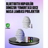 Gizmurstore Dinozor Yumurtası Galaksi Projektör Gece Lambası 4'ü 1 Arada – Bluetooth Hopar - MZUIRG2543-4