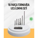 Gizmurstore Ergonomik 16 Parça Bits Tornavida Uç ve Adaptör Seti - MZUIRG3178-6338