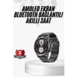 Gizmurstore Erkeklere Özel Akıllı Saat Çelik Kordon Bluetooth Bağlantılı İOS ve Android - MZUIRG7184-2