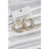 Gizmurstore Gold Renk Pirinç Halka 30 mm Kadın Küpe 5886 - MZUIRG3105-9586